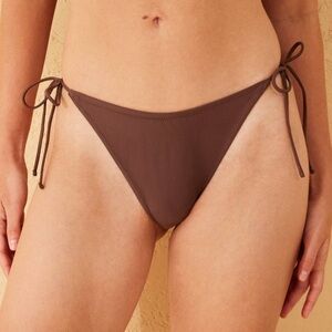 Brown Bikini Bottom with side ties.